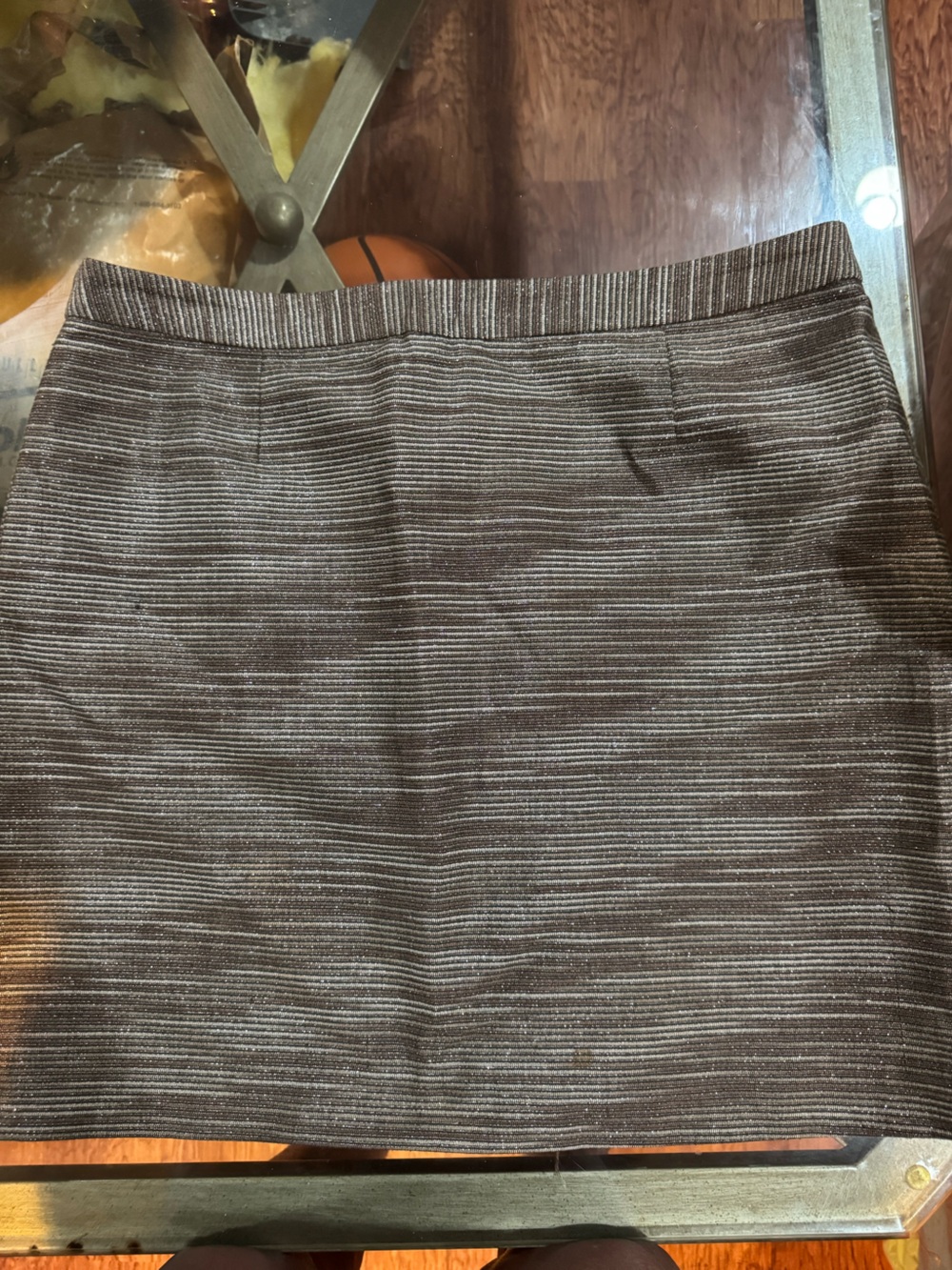 Banana Republic Brown Pinstripe Knit Skirt
